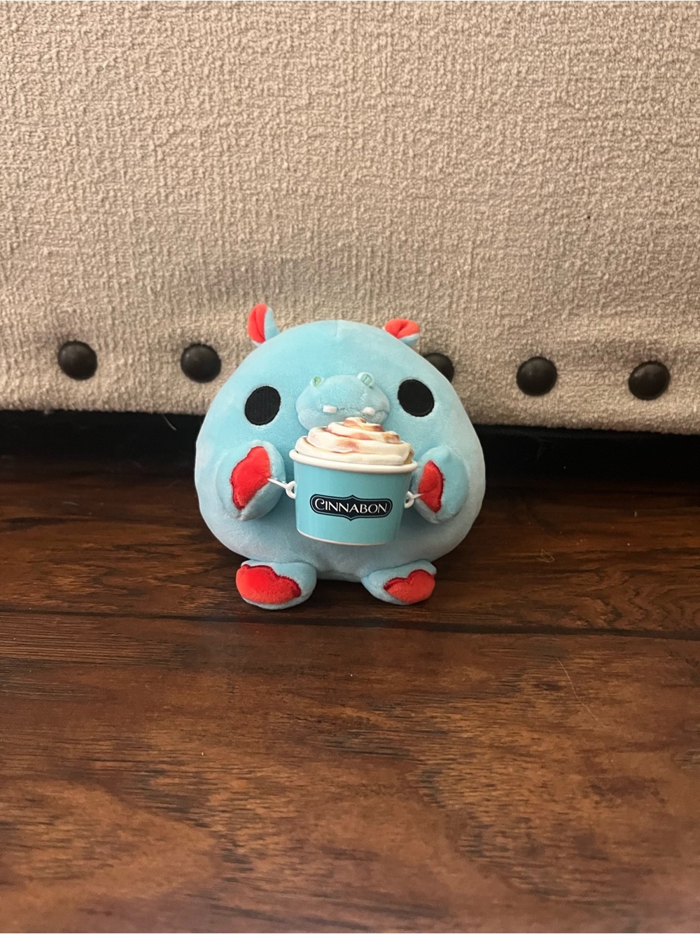 Zuru Snackles Cinnabon Blue Plush Hippo Kids Stuffed Toy - Cute Collectible